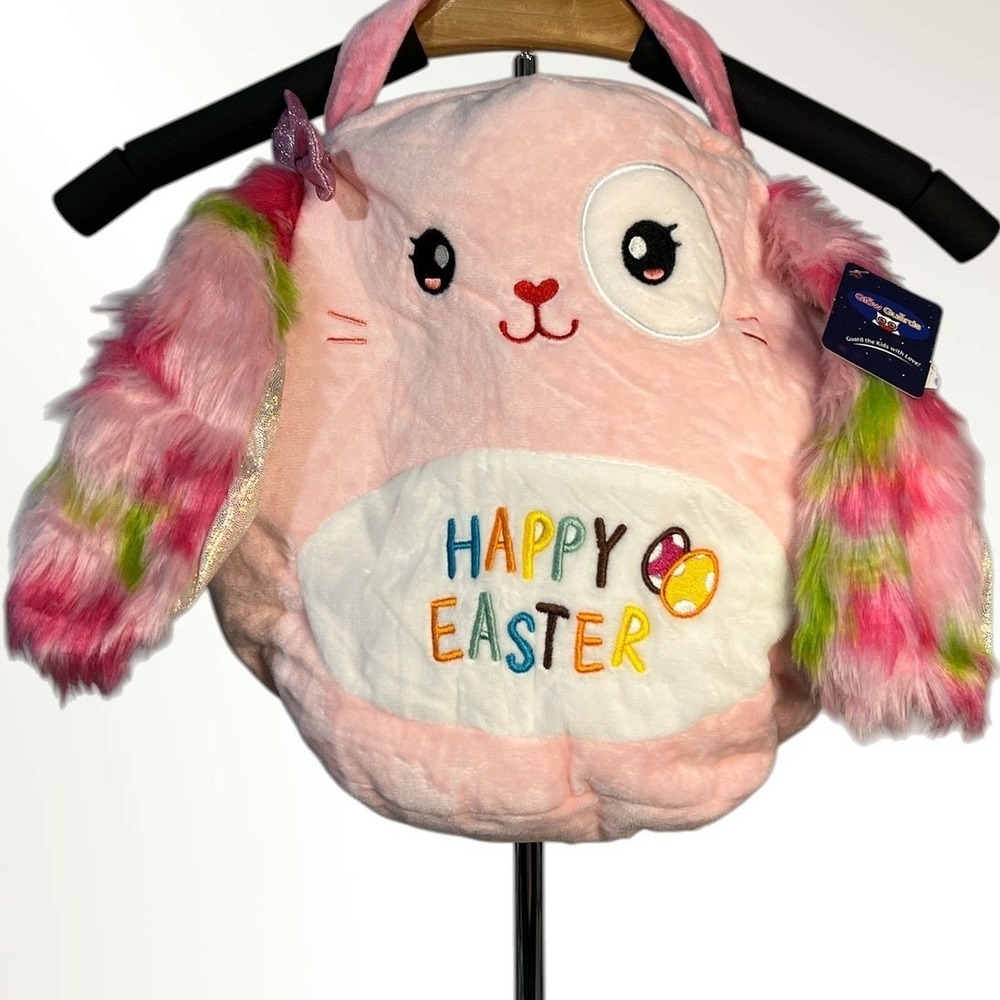 Glow Guards Happy Easter Pink Bunny Plush Bag Purse Kids Holiday